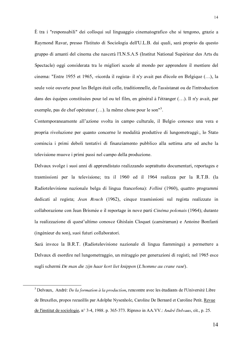 Anteprima della tesi: André Delvaux. Una ricerca sulla forma, Pagina 7
