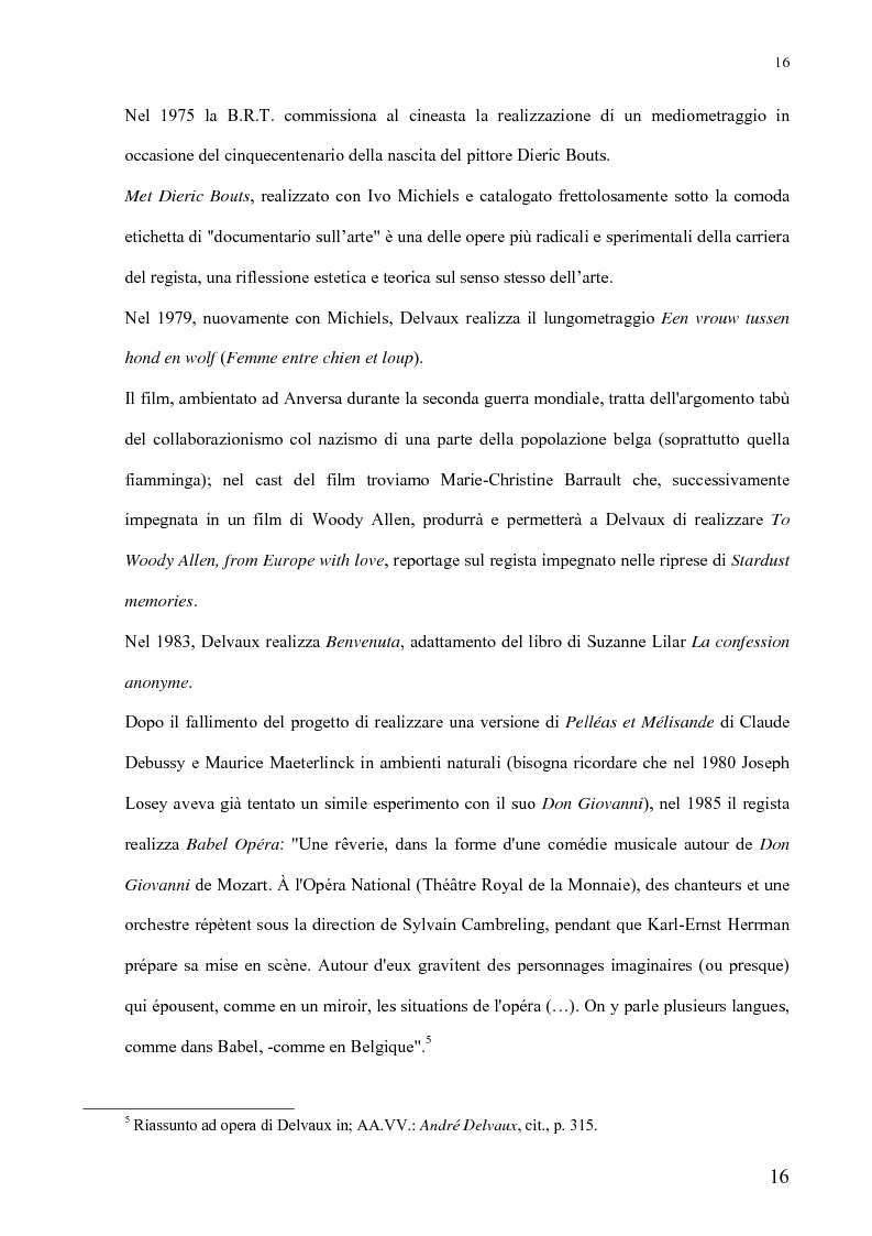 Anteprima della tesi: André Delvaux. Una ricerca sulla forma, Pagina 9