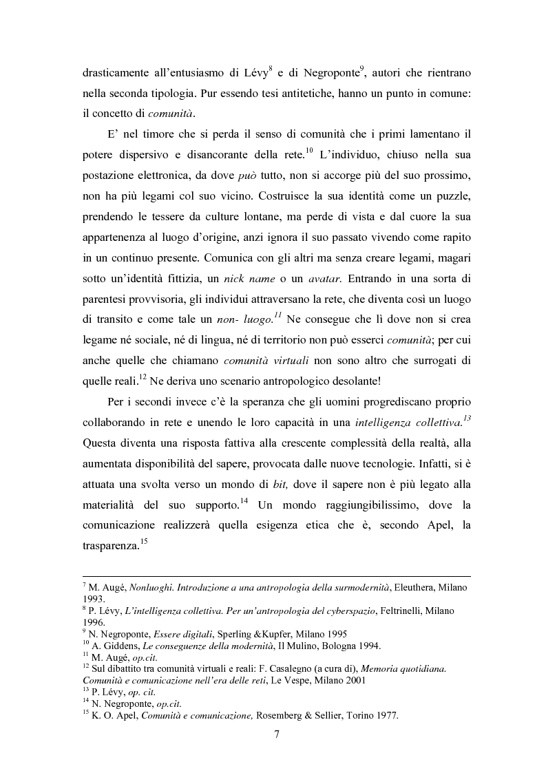 Anteprima della tesi: La società e i nuovi media: il ruolo di intermediazione della Pubblica Amministrazione in rete. Il caso Basilicata, Pagina 2