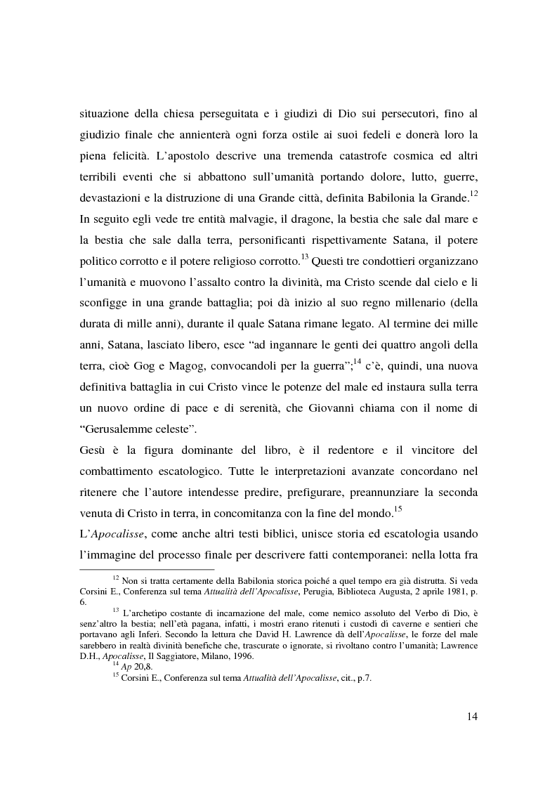 Anteprima della tesi: Apocalisse: senso della fine e mondo globale, Pagina 12