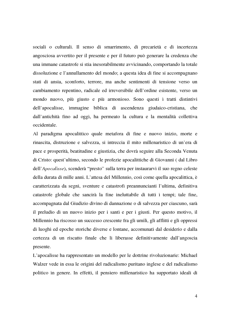 Anteprima della tesi: Apocalisse: senso della fine e mondo globale, Pagina 2