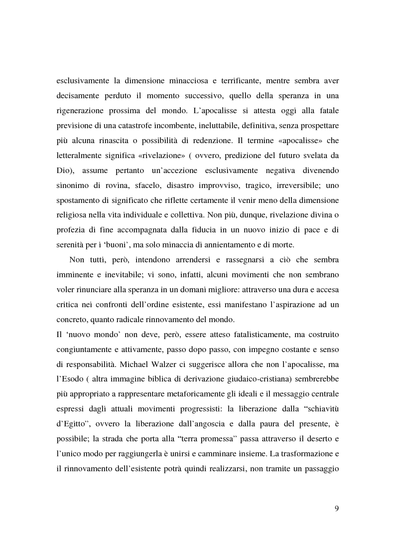 Anteprima della tesi: Apocalisse: senso della fine e mondo globale, Pagina 7