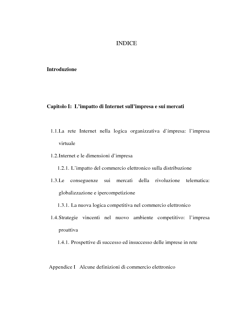 Indice della tesi: Internet e one to one marketing per l'approccio ai mercati internazionali: Net Perceptions, un servizio per la presenza diffusa sulla rete globale, Pagina 1