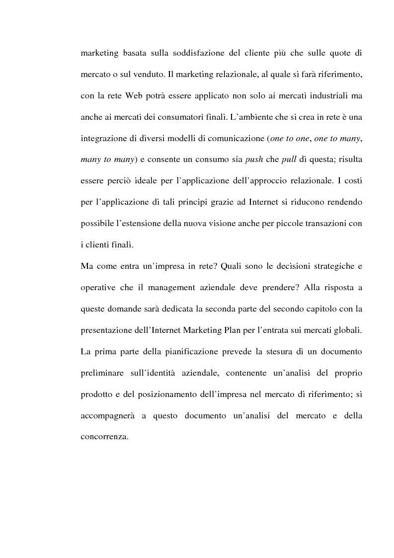 Anteprima della tesi: Internet e one to one marketing per l'approccio ai mercati internazionali: Net Perceptions, un servizio per la presenza diffusa sulla rete globale, Pagina 4