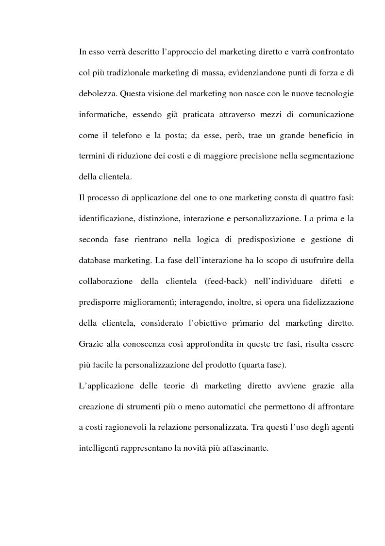 Anteprima della tesi: Internet e one to one marketing per l'approccio ai mercati internazionali: Net Perceptions, un servizio per la presenza diffusa sulla rete globale, Pagina 6