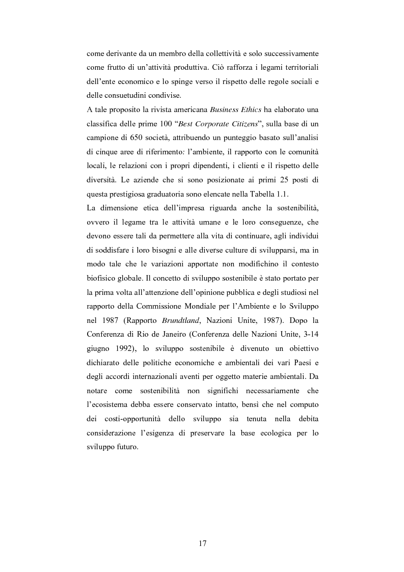 Anteprima della tesi: La responsabilità sociale d'impresa: accountability e modelli di rendicontazione, Pagina 14
