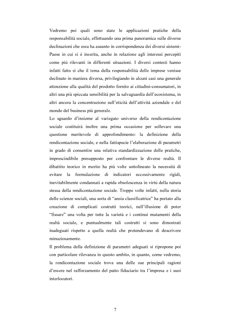 Anteprima della tesi: La responsabilità sociale d'impresa: accountability e modelli di rendicontazione, Pagina 4