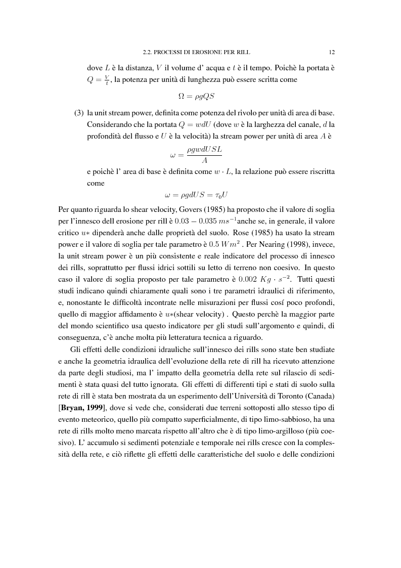 Anteprima della tesi: Analisi e confronti di modelli di erosione del suolo e trasporto di sedimenti tramite l'uso di sistemi GIS, Pagina 8