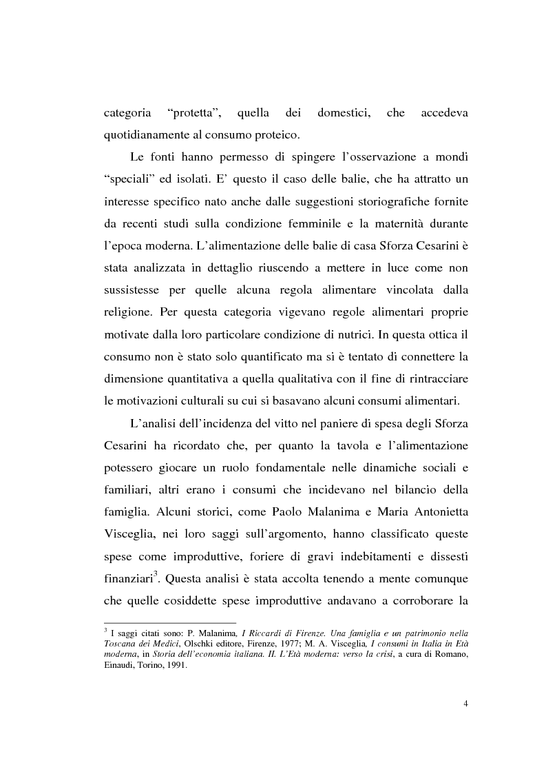 Anteprima della tesi: A tavola e a palazzo: i consumi degli Sforza Cesarini nel Settecento, Pagina 4