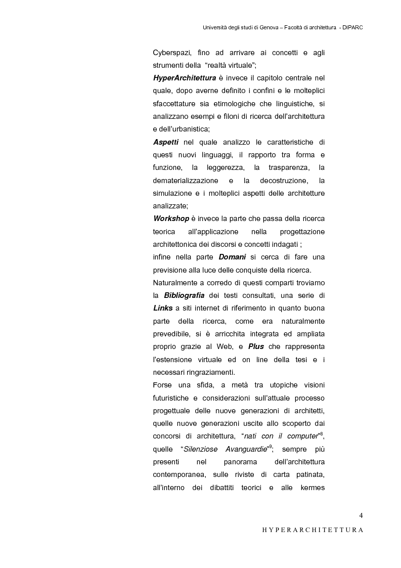Anteprima della tesi: Hyper_Architettura - Spazi nell’età dell’elettronica e dell’informazione. Sovrapposizioni, intrecci, contaminazioni tra reale e virtuale. Un iperpaesaggio alla Fiera di Genova, Pagina 4