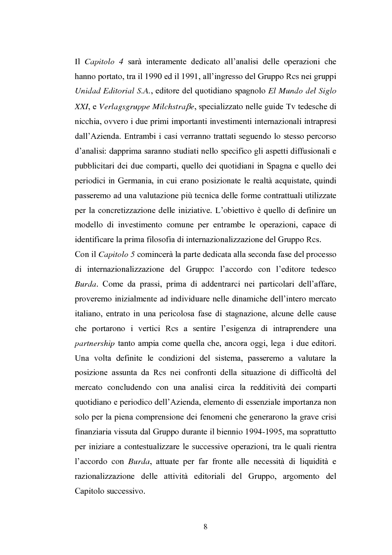 Anteprima della tesi: Il processo di internazionalizzazione di un'azienda leader nel mercato editoriale italiano: il caso Rcs MediaGroup, Pagina 4