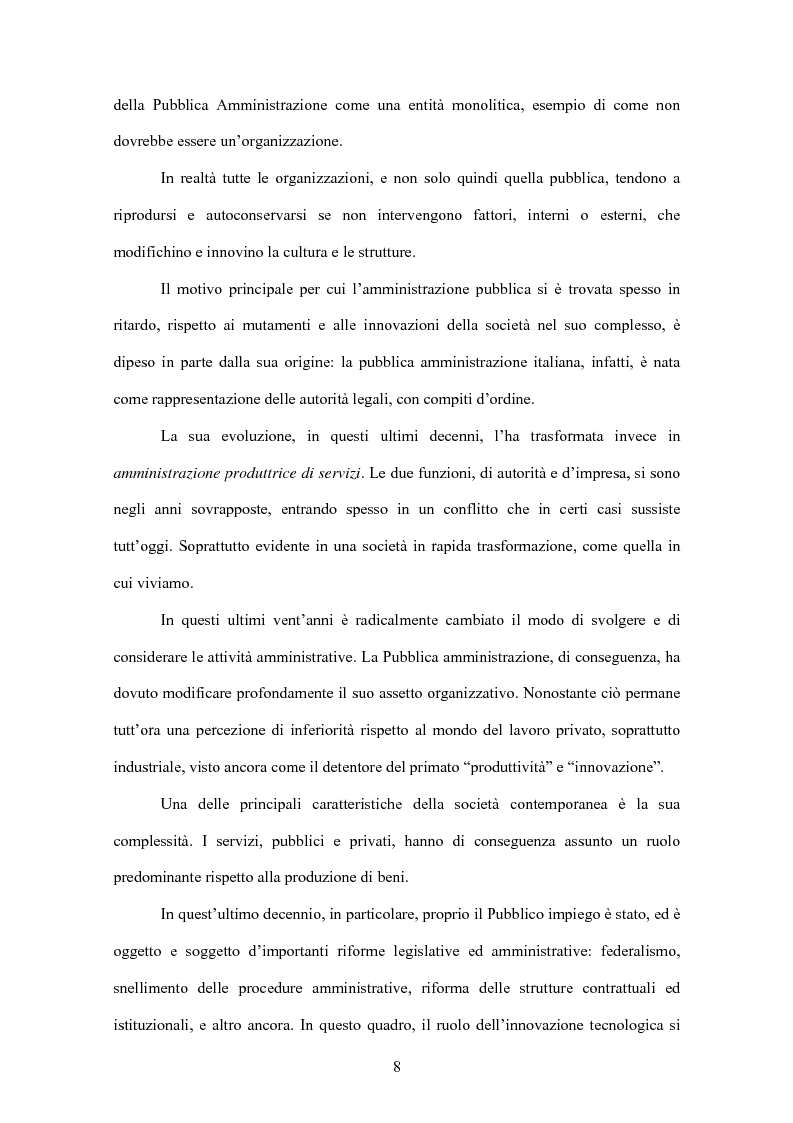 Anteprima della tesi: L'evoluzione informatica all'interno della Pubblica Amministrazione, Pagina 5