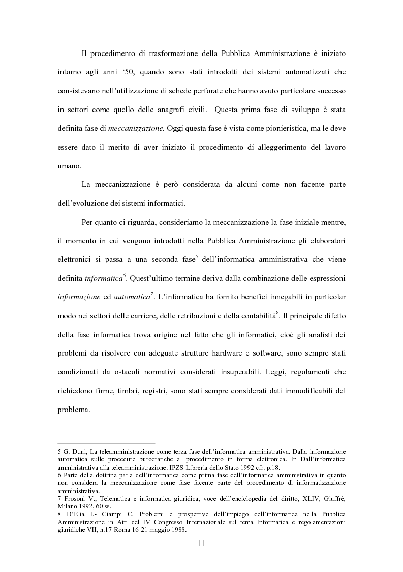 Anteprima della tesi: L'evoluzione informatica all'interno della Pubblica Amministrazione, Pagina 8