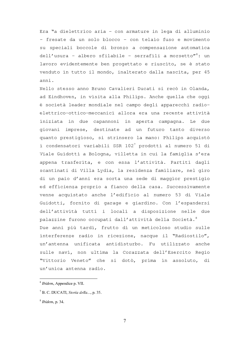 Anteprima della tesi: Storia della Ducati: da ''Società Scientifica Radio Brevetti Ducati'' a ''Ducati Motor Holding'', Pagina 5