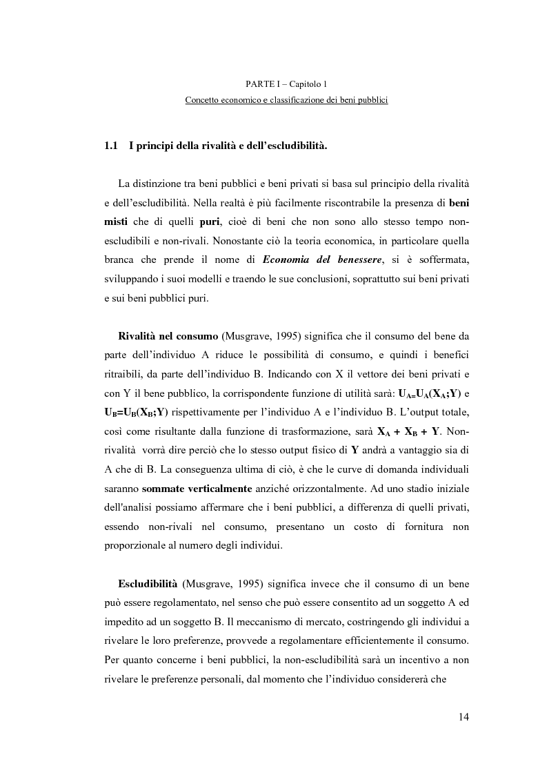 Anteprima della tesi: La valutazione economica dei beni pubblici ambientali ed architettonico-culturali - Un'applicazione della valutazione contingente al sistema di beni culturali denominato ''Circuito Urbano delle Chiese Rupestri di Matera'', Pagina 7