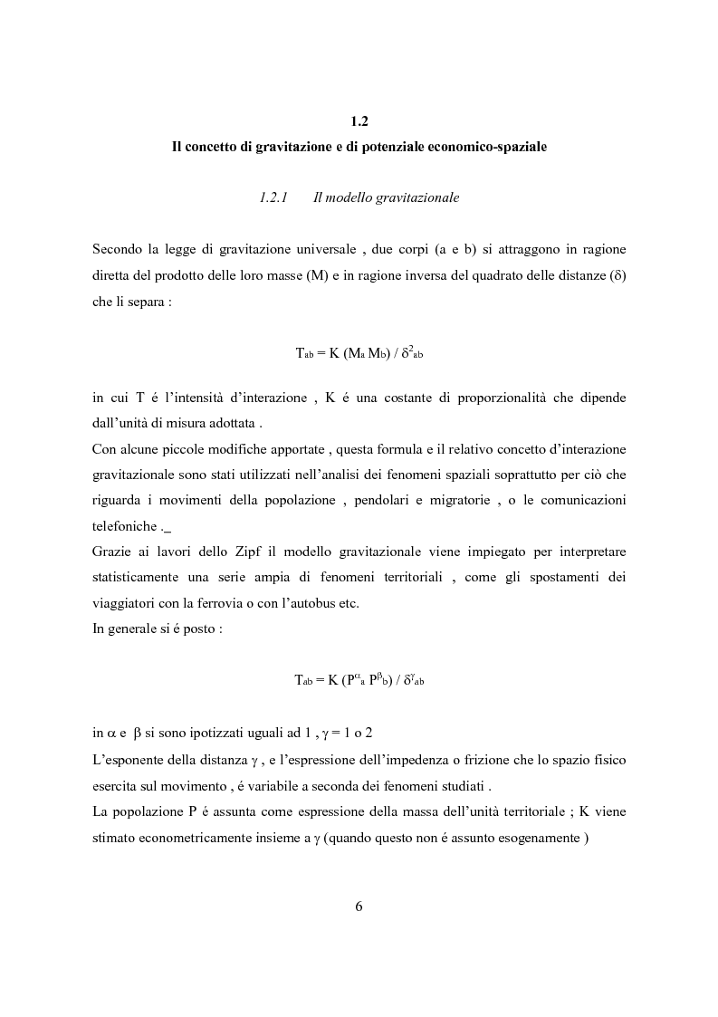 Anteprima della tesi: Sistemi economici territoriali: modelli teorici ed una applicazione empirica, Pagina 3