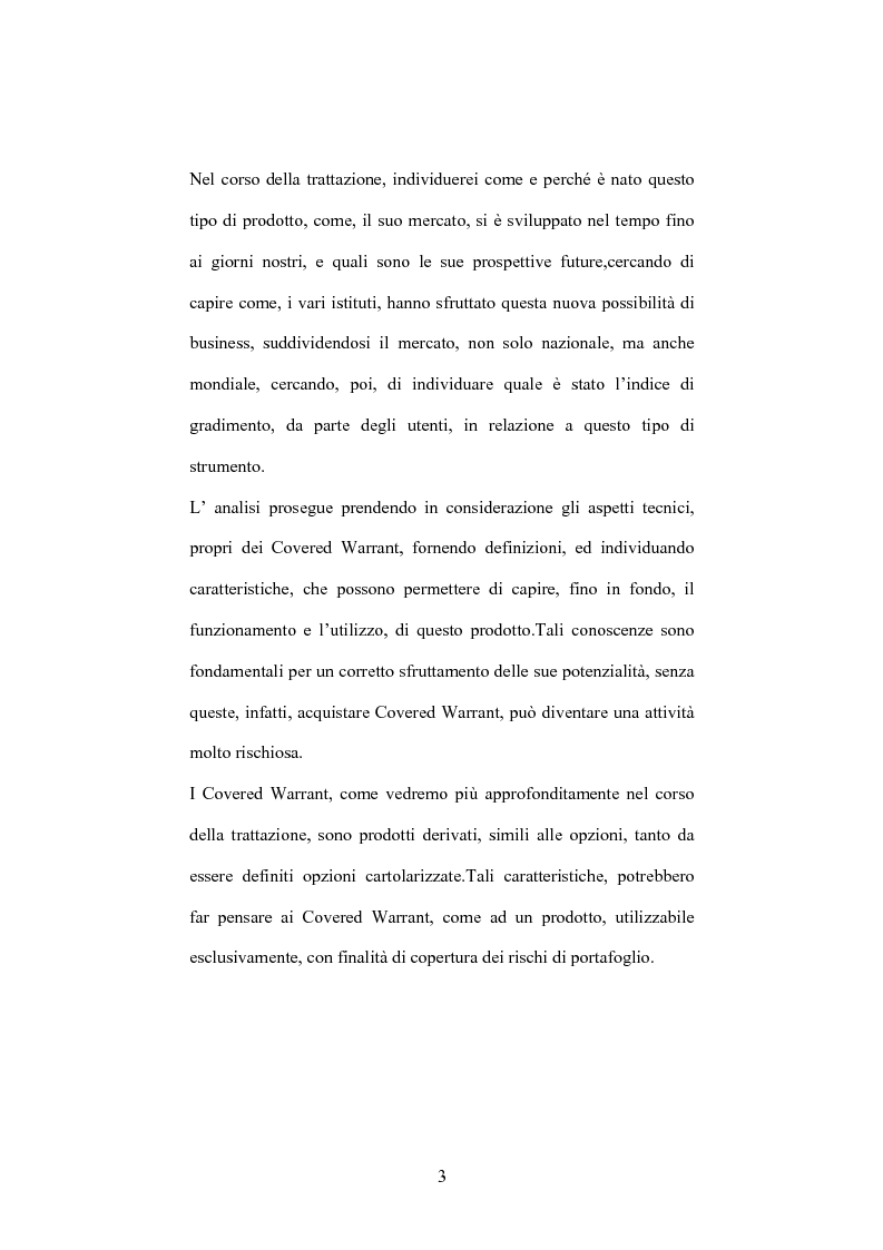 Anteprima della tesi: Daytraders vs Market Makers: tecniche di negoziazione nel mercato dei covered warrant, Pagina 3