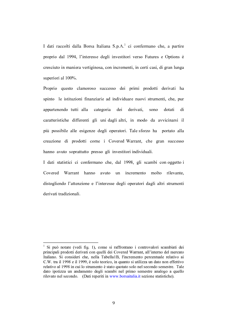 Anteprima della tesi: Daytraders vs Market Makers: tecniche di negoziazione nel mercato dei covered warrant, Pagina 9