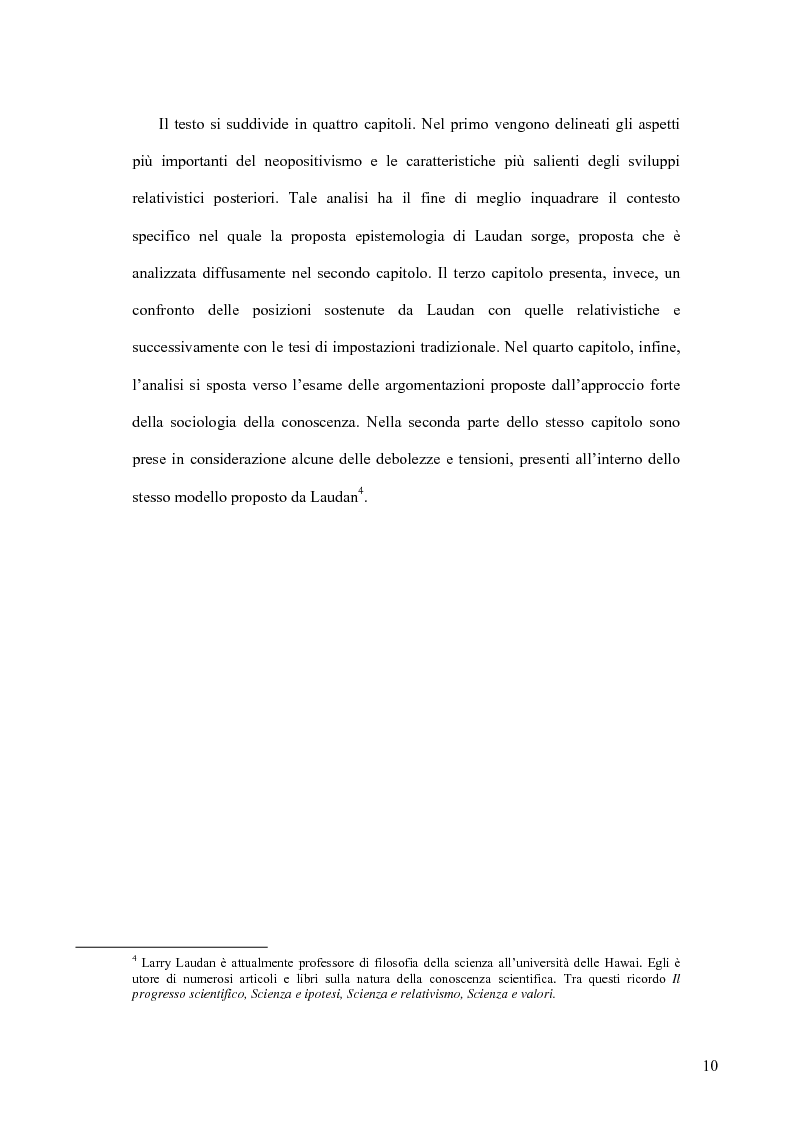 Anteprima della tesi: Oltre il neopositivismo e il relativismo: la proposta epistemologica di L. Laudan, Pagina 6