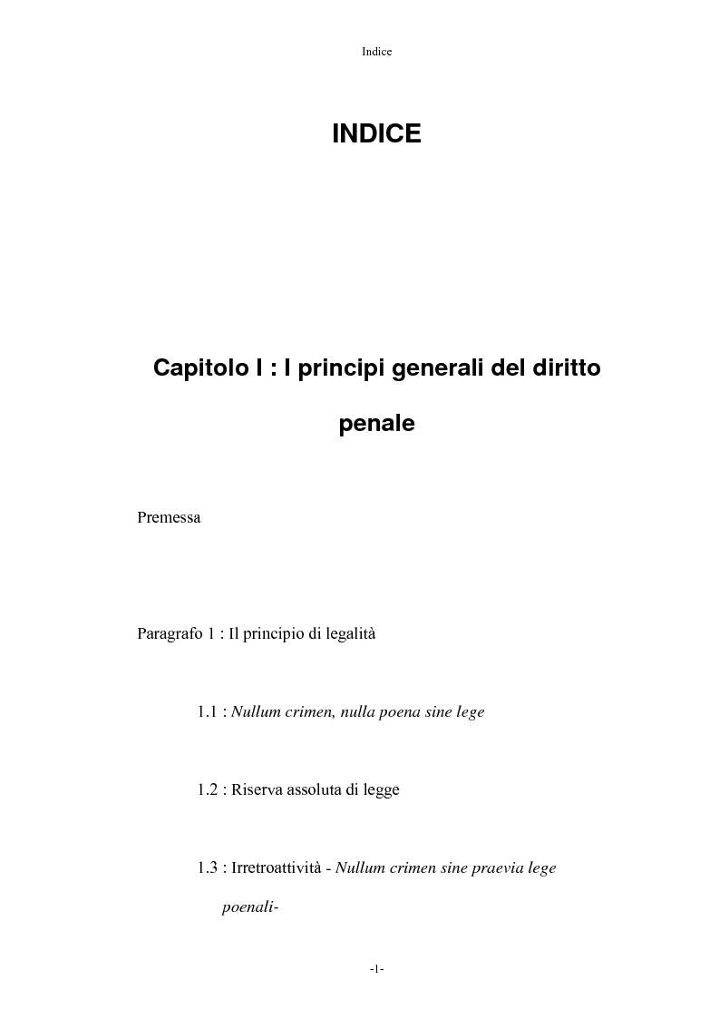 Indice della tesi: Diritto penale ed immigrazione: tra tecniche di tutela ed esigenze di riforma, Pagina 1