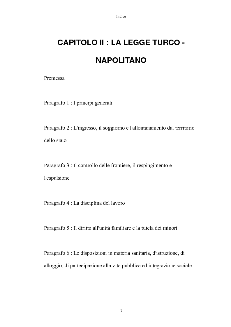 Indice della tesi: Diritto penale ed immigrazione: tra tecniche di tutela ed esigenze di riforma, Pagina 3