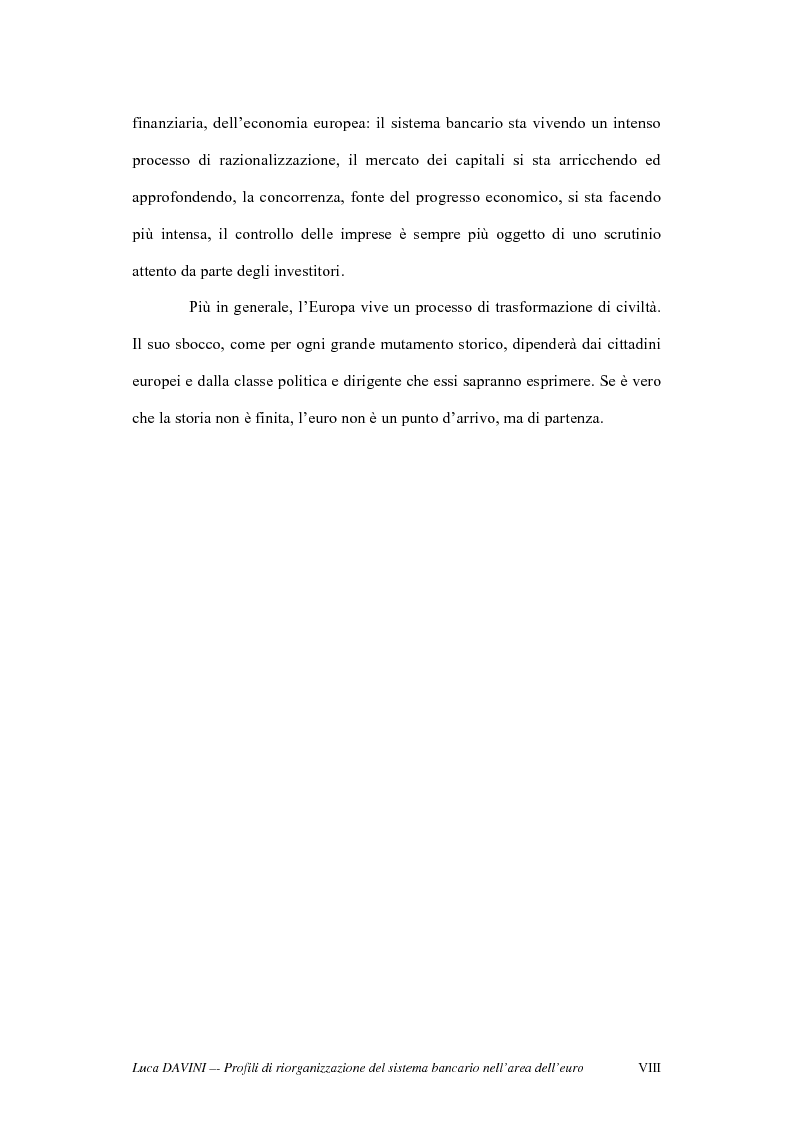 Anteprima della tesi: Profili di riorganizzazione del sistema bancario nell'area dell'euro, Pagina 3