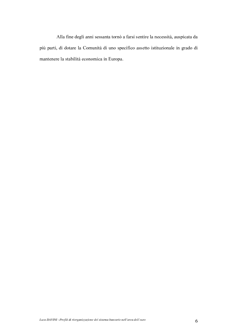 Anteprima della tesi: Profili di riorganizzazione del sistema bancario nell'area dell'euro, Pagina 9