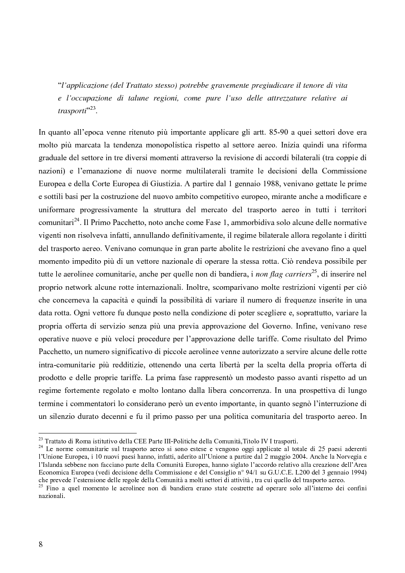 Anteprima della tesi: Strategie competitive nel settore aereo low-cost: casi a confronto, Pagina 11