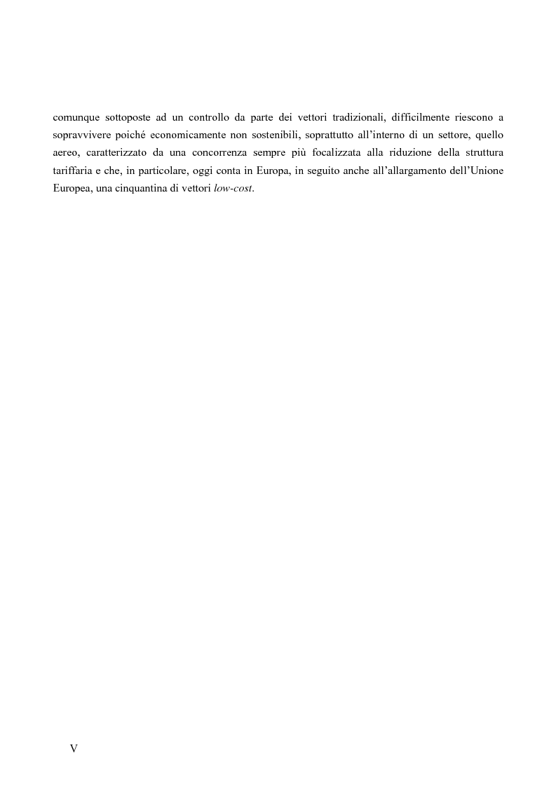 Anteprima della tesi: Strategie competitive nel settore aereo low-cost: casi a confronto, Pagina 3