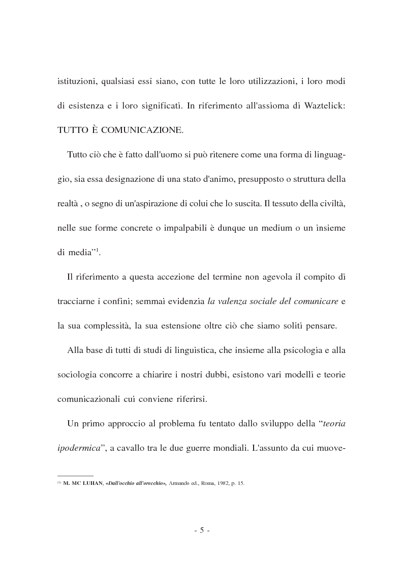 Anteprima della tesi: La Comunicazione politica. Modelli, linguaggi e sistema giuridico, Pagina 3