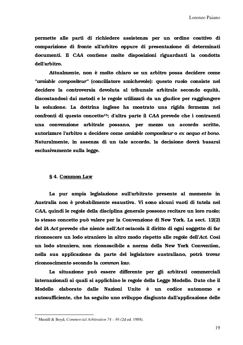 Anteprima della tesi: Arbitrato Internazionale Commerciale in Australia: problemi attuali, Pagina 15