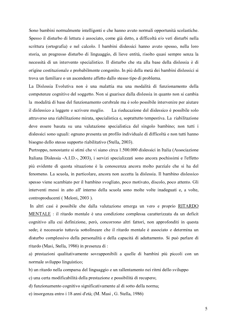 Anteprima della tesi: Esperienza di tirocinio: iter diagnostico seguito nella valutazione del disturbo dell'apprendimento, Pagina 3