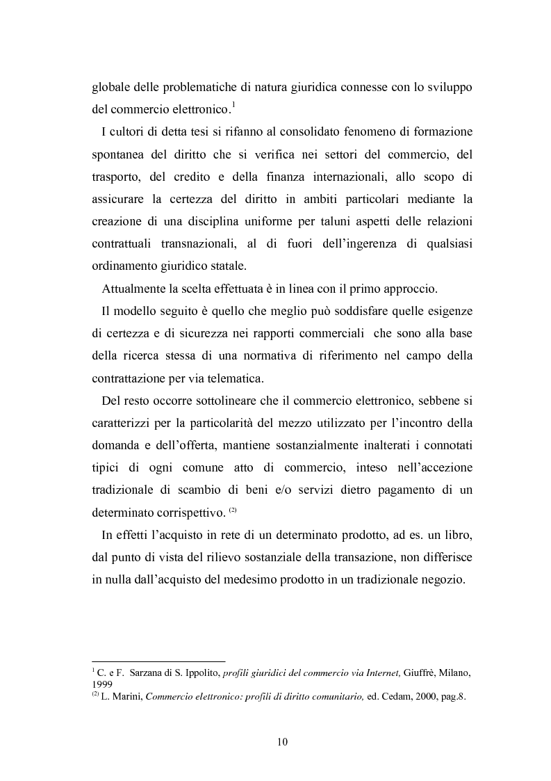 Anteprima della tesi: I contratti telematici e la tutela del consumatore, Pagina 9