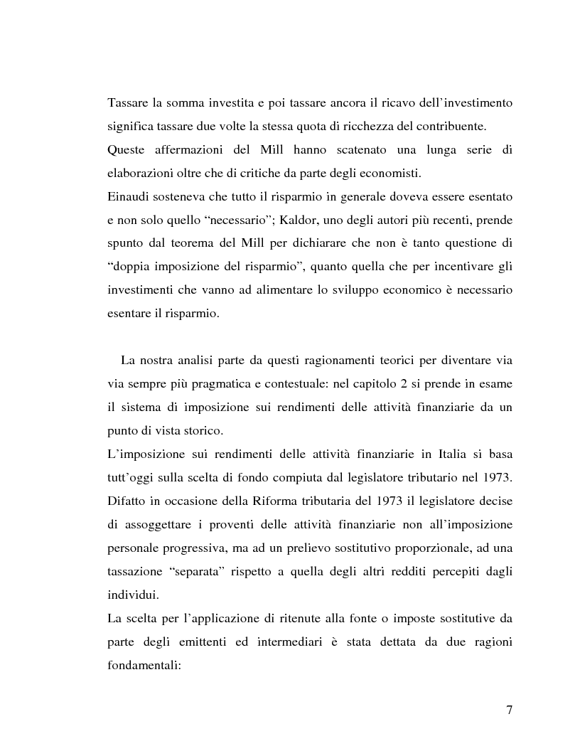 Anteprima della tesi: La tassazione del risparmio in Italia e nei principali paesi europei (attività finanziarie), Pagina 3