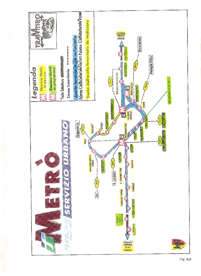 Anteprima della tesi: Confronto tra il progetto tram e metropolitana leggera a Palermo, Pagina 3