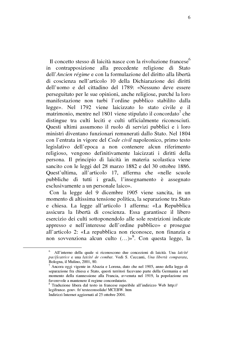 Anteprima della tesi: Profili comparatistici della disciplina del velo islamico, con particolare riferimento al caso francese, Pagina 4