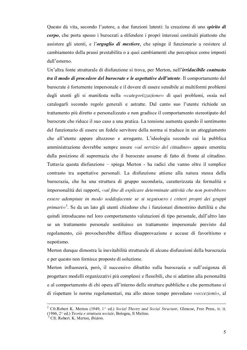 Anteprima della tesi: Comunicazione pubblica e customer satisfaction. Il caso dello Sportello del Cittadino di Spoleto, Pagina 8