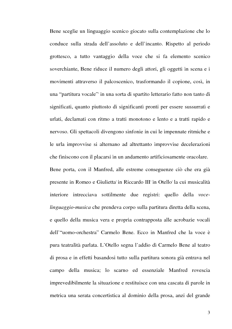 Anteprima della tesi: Il ritmo del ''farsi dire'' in Carmelo Bene, Pagina 3