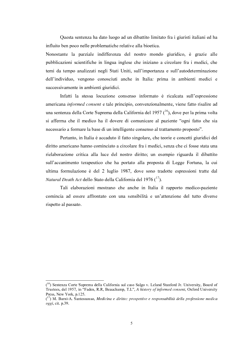 Anteprima della tesi: Il consenso informato nelle ASL della Toscana, Pagina 5