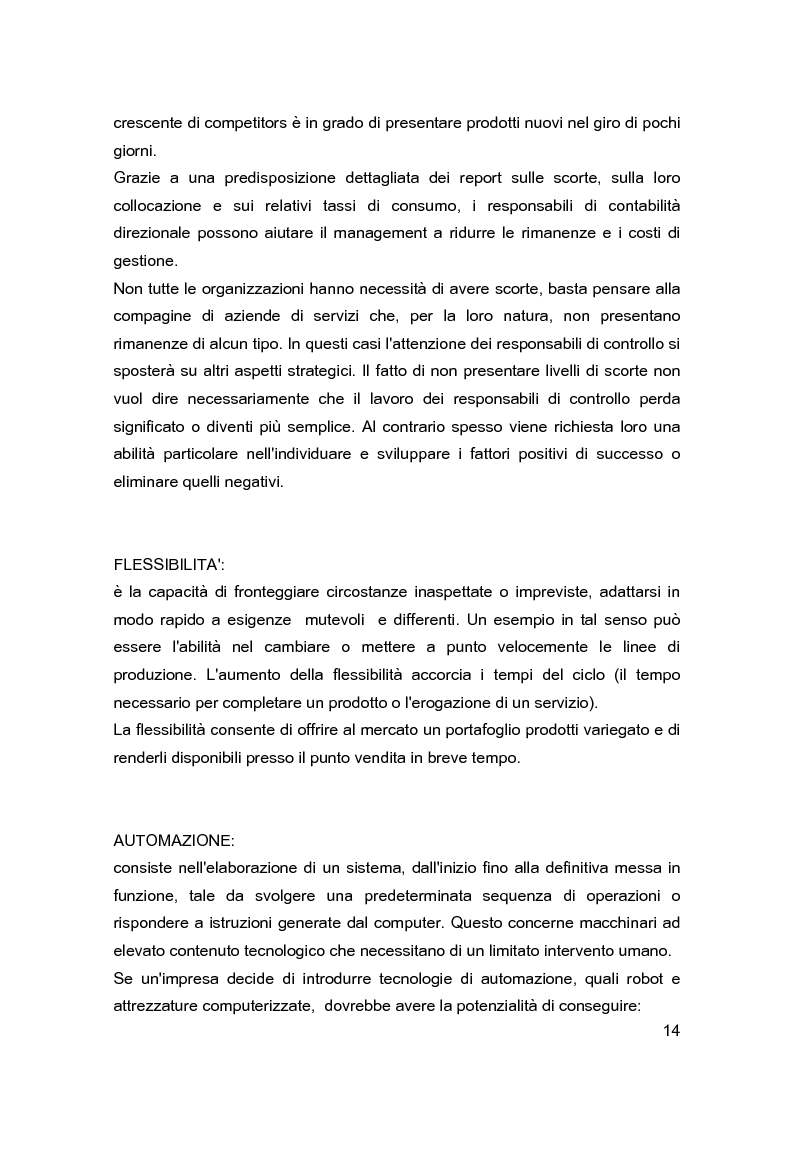 Anteprima della tesi: Contabilità direzionale e controllo di gestione nelle imprese ad elevato contenuto innovativo, Pagina 11