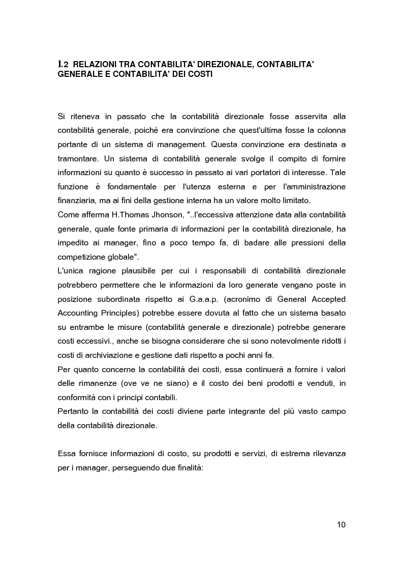 Anteprima della tesi: Contabilità direzionale e controllo di gestione nelle imprese ad elevato contenuto innovativo, Pagina 7