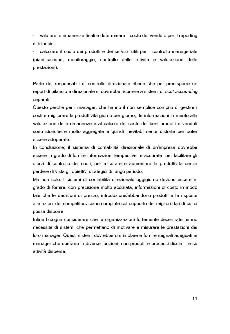 Anteprima della tesi: Contabilità direzionale e controllo di gestione nelle imprese ad elevato contenuto innovativo, Pagina 8