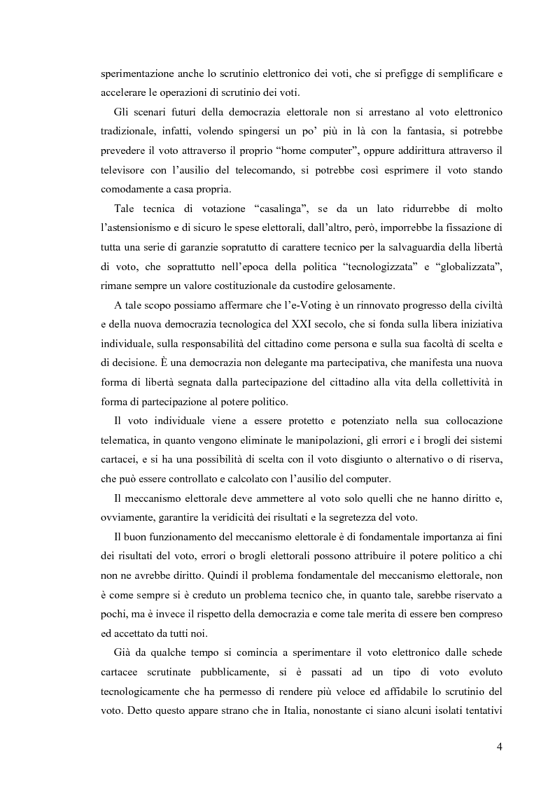 Anteprima della tesi: La votazione elettorale telematica, Pagina 3