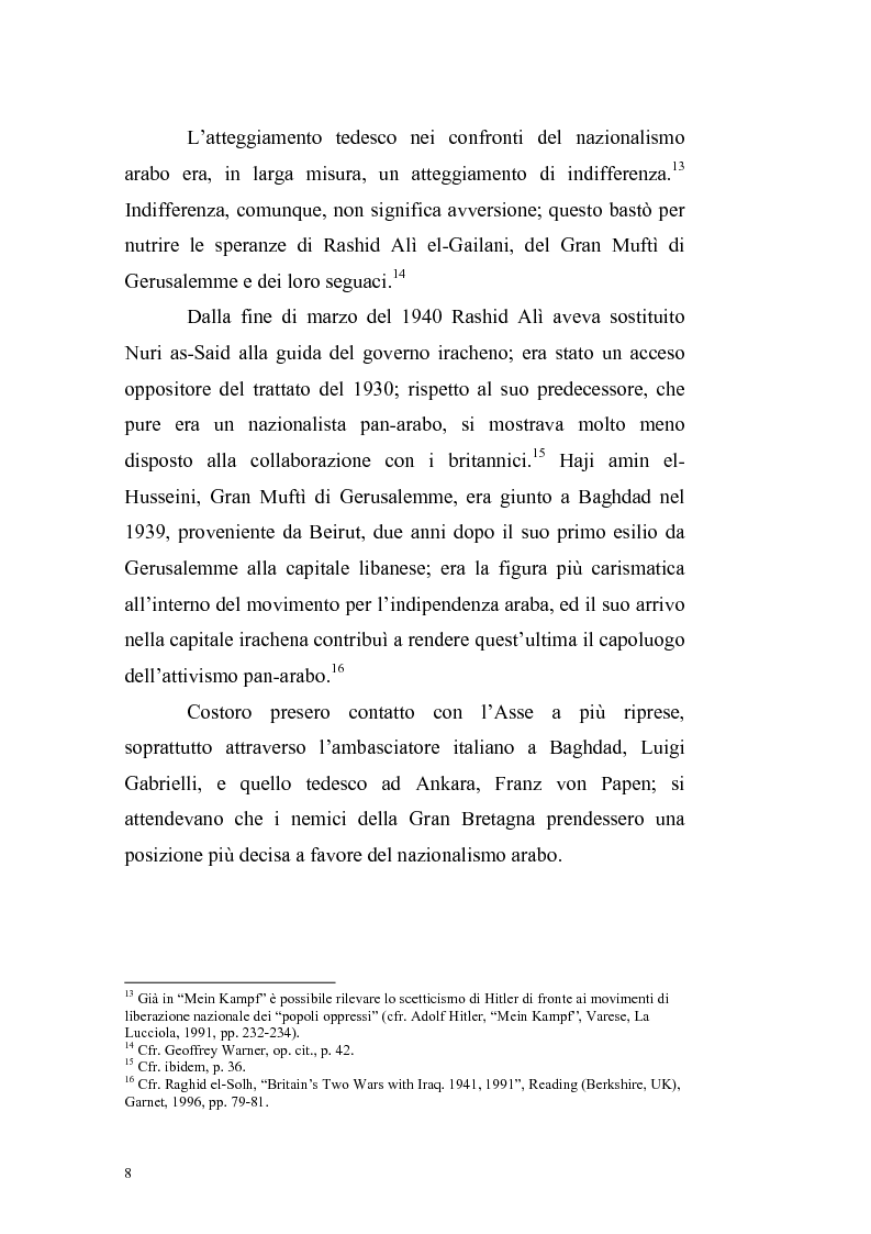 Anteprima della tesi: La crisi irachena dell'aprile-maggio 1941 nella politica della Seconda Guerra Mondiale, Pagina 6
