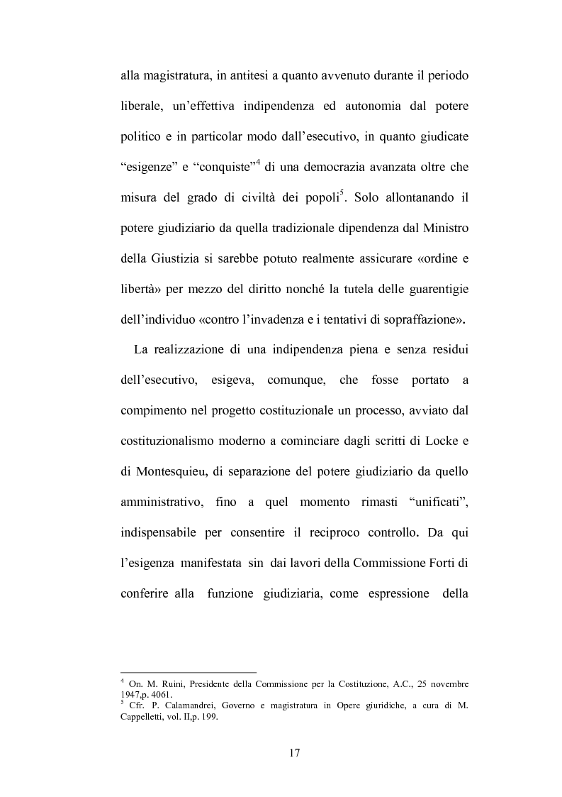 Anteprima della tesi: Organizzazione della giustizia e indipendenza del giudice, Pagina 14