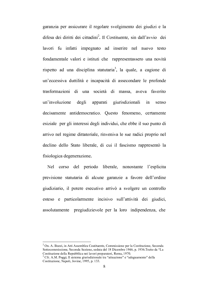 Anteprima della tesi: Organizzazione della giustizia e indipendenza del giudice, Pagina 5