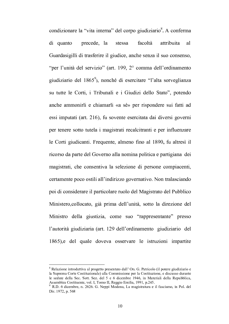 Anteprima della tesi: Organizzazione della giustizia e indipendenza del giudice, Pagina 7