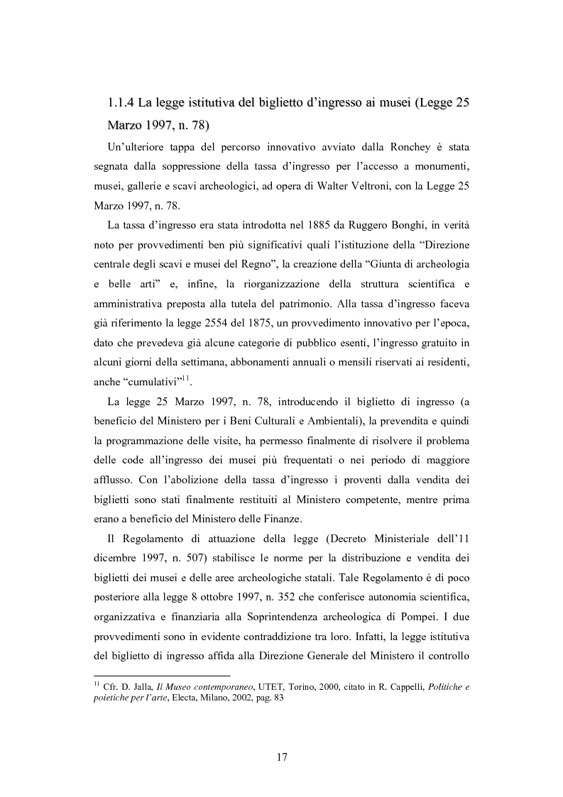 Anteprima della tesi: Forme gestionali e meccanismi istituzionali nella prestazione di servizi museali: l'esperienza di Palazzo Reale, Pagina 13