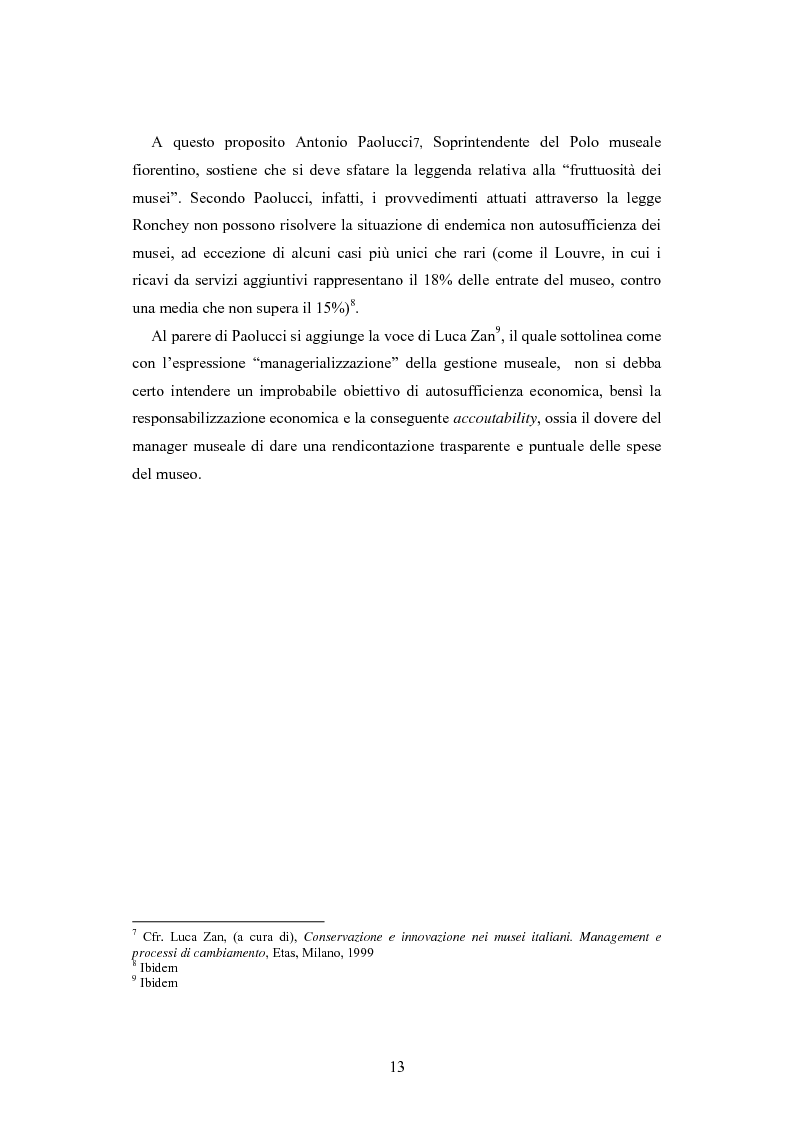 Anteprima della tesi: Forme gestionali e meccanismi istituzionali nella prestazione di servizi museali: l'esperienza di Palazzo Reale, Pagina 9