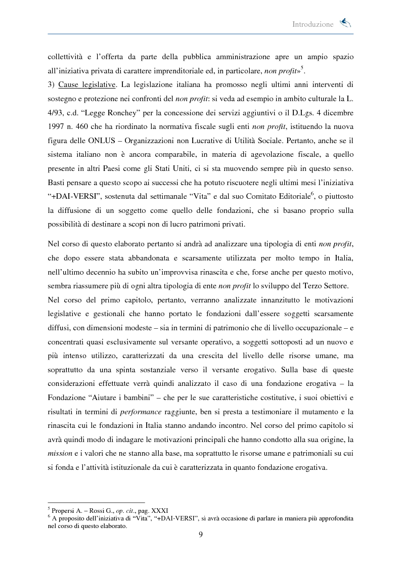 Anteprima della tesi: Forme di collaborazione interculturale. Obiettivi e performance della Fondazione ''Aiutare i bambini'', Pagina 3